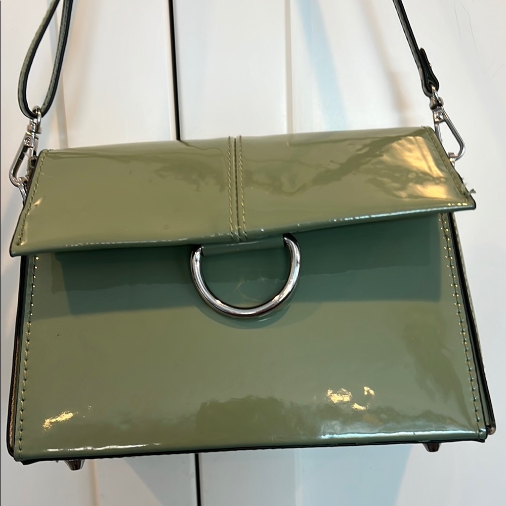 ZARA Glossy Green Shoulder Bag - Picture 4 of 9